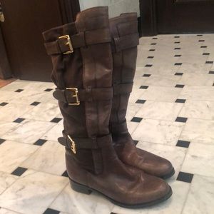 Cole Haan Nike air suede & leather brown boots